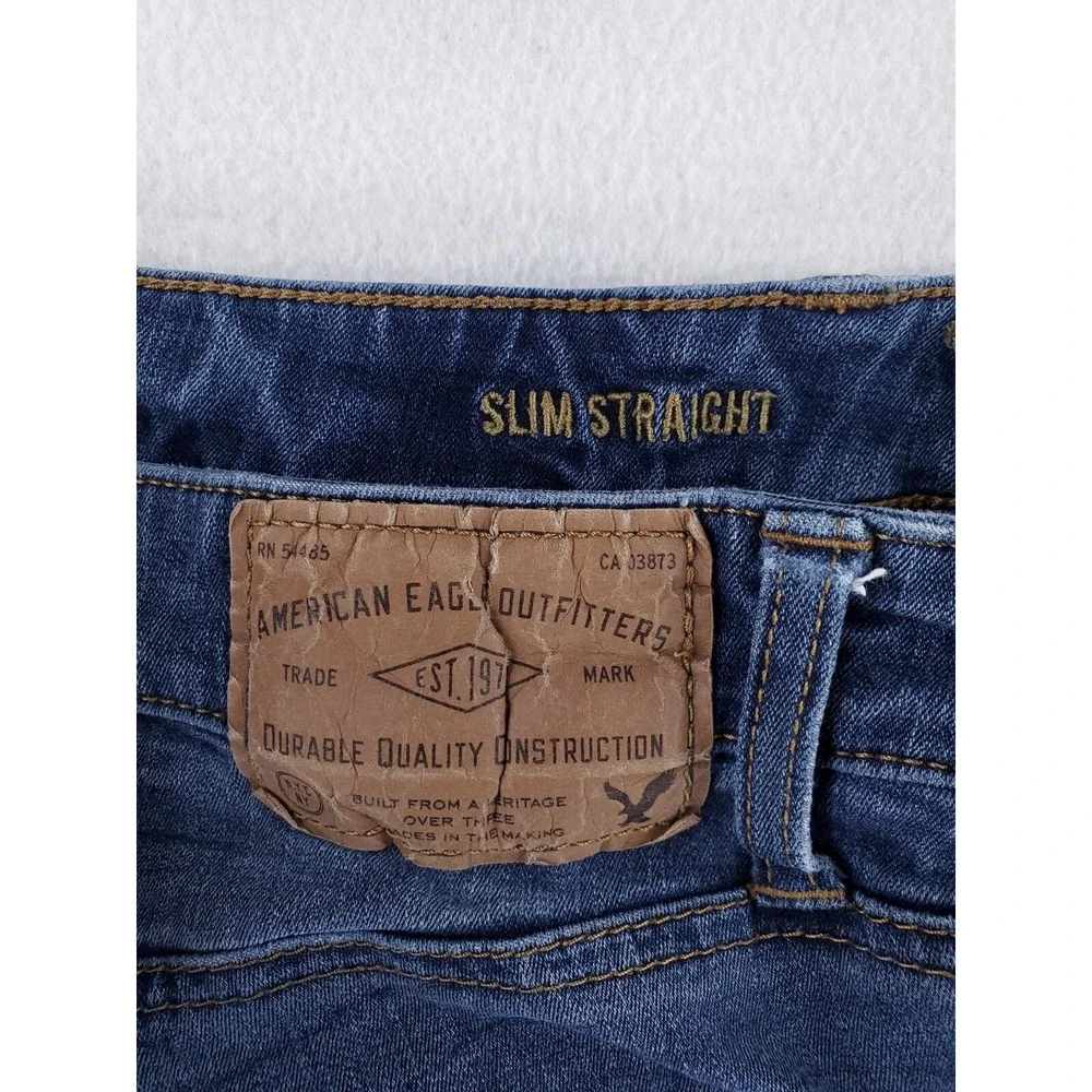 American Eagle Jeans Mens 29x30* Slim Straight Modern Stretch Denim Pants Medium